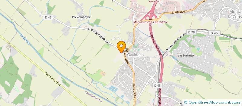 localisation de l'entreprise MADAME NICOLE MOUISSET  MONTASTRUC LA CONSEILLERE