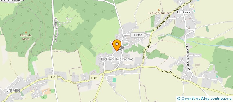 localisation de l'entreprise MADAME NICOLE OLLIVIER  LA HAYE-MALHERBE