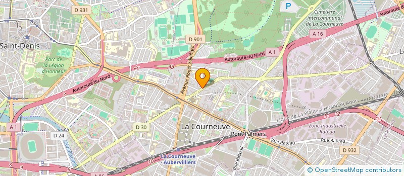 localisation de l'entreprise MADAME NICOLE PARMENTIER à LA COURNEUVE