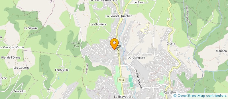 localisation de l'entreprise MADAME NICOLE PERRET  SORBIERS