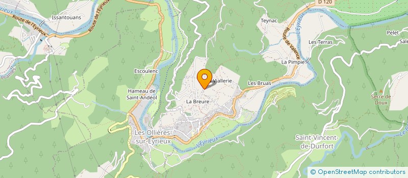 localisation de l'entreprise MADAME NICOLE PINCHON à LES OLLIERES-SUR-EYRIEUX