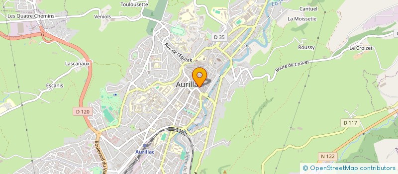 localisation de l'entreprise MADAME NICOLE POUDEROUX  AURILLAC