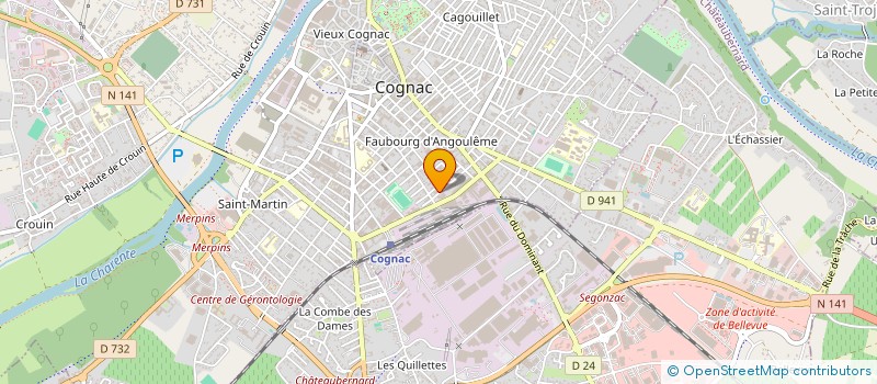 localisation de l'entreprise MADAME NICOLE PRULHO à COGNAC