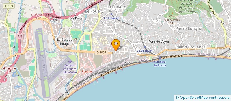 localisation de l'entreprise MADAME NICOLE REGUER à CANNES