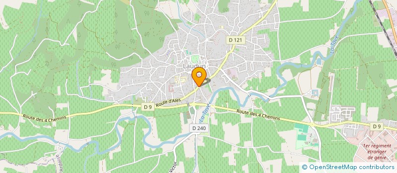 localisation de l'entreprise MADAME NICOLE RIBIERE  LAUDUN-L'ARDOISE