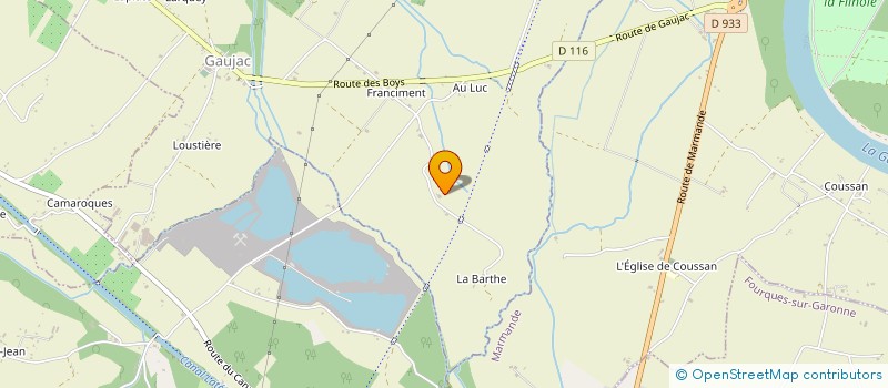 localisation de l'entreprise MADAME NICOLE SANSON  GAUJAC