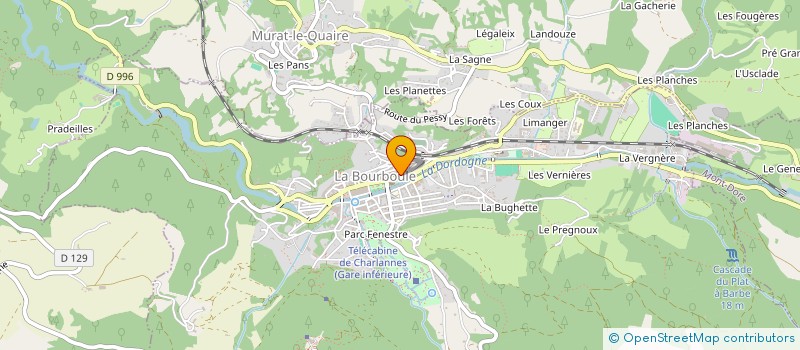 localisation de l'entreprise MADAME NICOLE TERRET à LA BOURBOULE