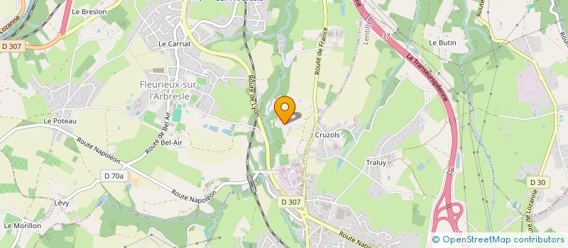 localisation de l'entreprise MADAME NICOLE THIVARD  FLEURIEUX-SUR-L'ARBRESLE