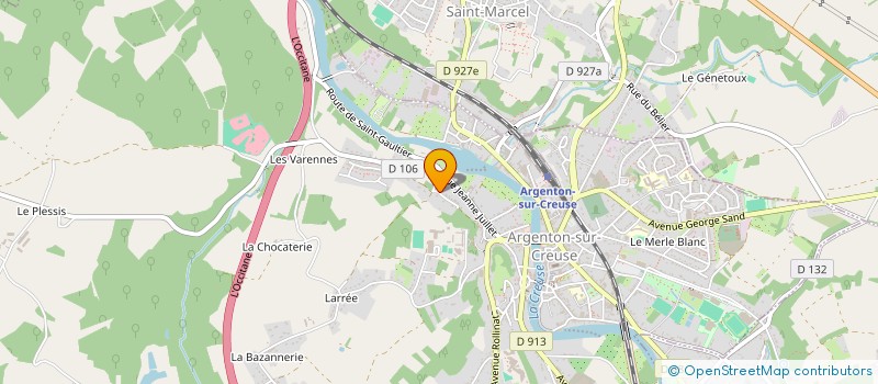 localisation de l'entreprise MADAME NICOLE VILLENEUVE à ARGENTON-SUR-CREUSE
