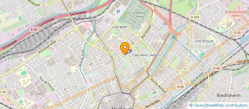 localisation de l'entreprise MADAME NICOLETTA MONETTI  MULHOUSE