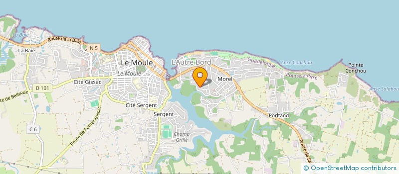 localisation de l'entreprise MADAME NICOLETTE GASPARD à LE MOULE