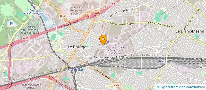 localisation de l'entreprise MADAME NIHEL AMARI  LE BOURGET