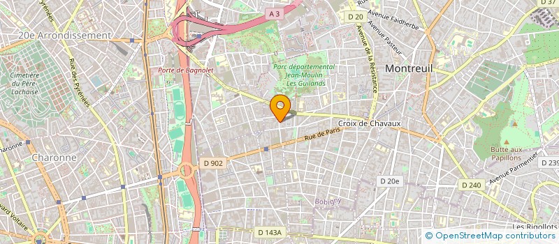 localisation de l'entreprise MADAME NINA DALLAINE à MONTREUIL