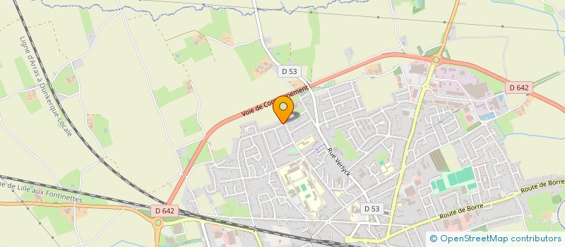localisation de l'entreprise MADAME NINA DEREGNAUCOURT  HAZEBROUCK
