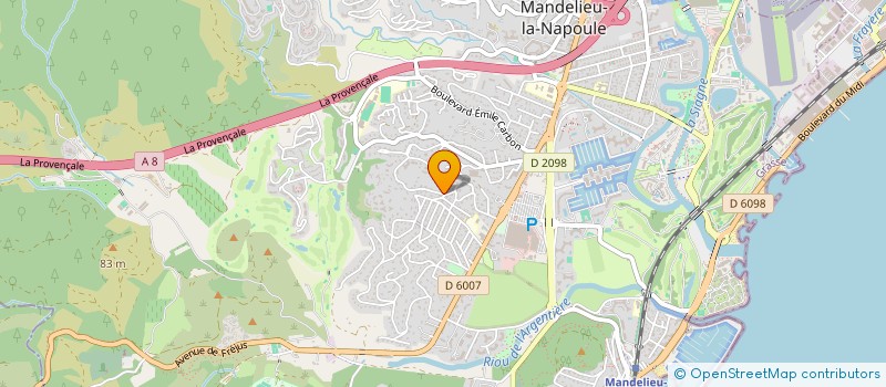 localisation de l'entreprise MADAME NINA MUSSAUTE à MANDELIEU-LA-NAPOULE