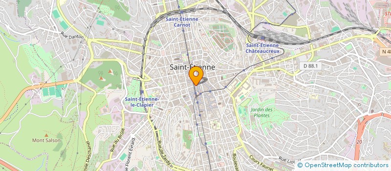 localisation de l'entreprise MADAME NINA ROUSTAN-FIORI  SAINT-ETIENNE