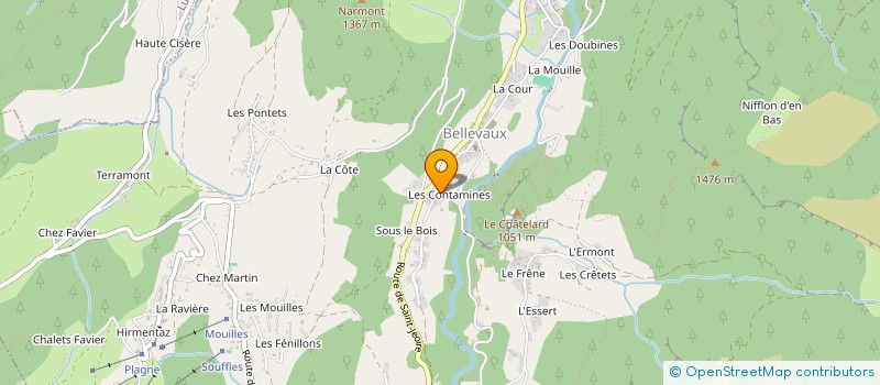 localisation de l'entreprise MADAME NINON BARAUD à BELLEVAUX