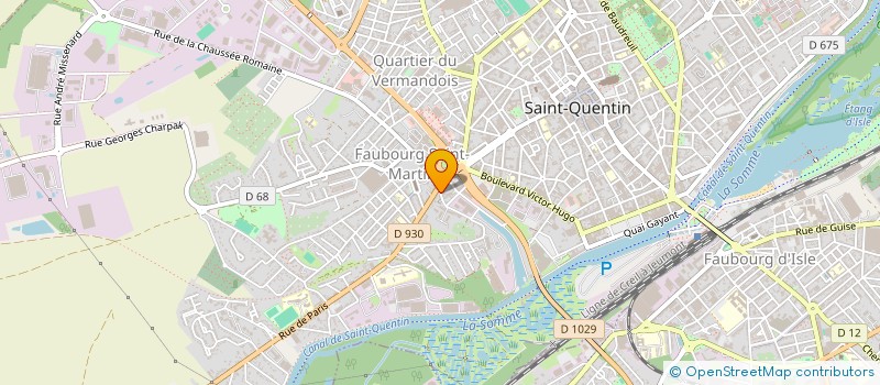 localisation de l'entreprise MADAME NINON LABROCHE à SAINT-QUENTIN