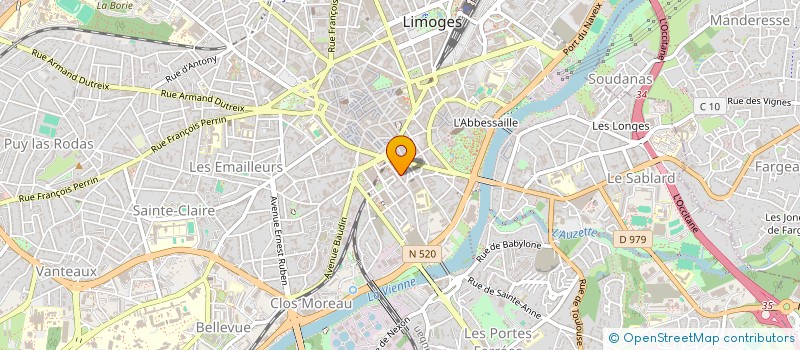 localisation de l'entreprise MADAME NINON LE BARS à LIMOGES