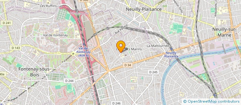 localisation de l'entreprise MADAME NISRINE BOUZIDI  LE PERREUX-SUR-MARNE