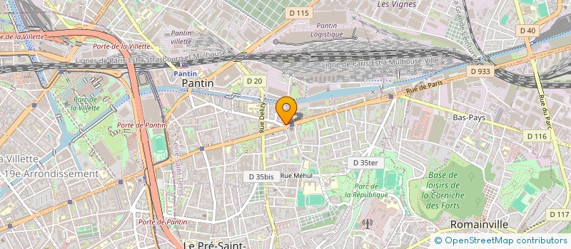 localisation de l'entreprise MADAME NKECHI ULUKA  PANTIN