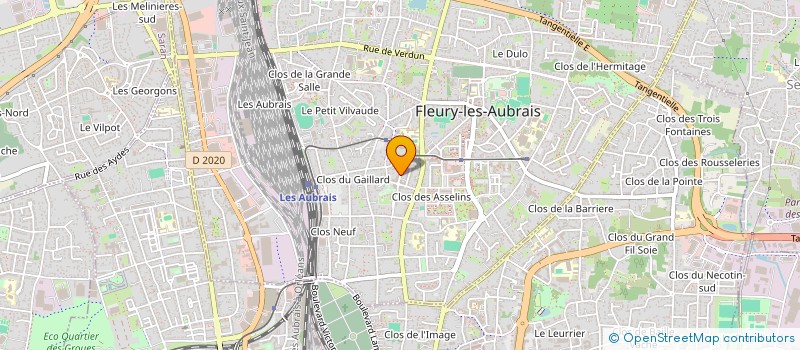 localisation de l'entreprise MADAME NOELIE BILLAULT à FLEURY-LES-AUBRAIS