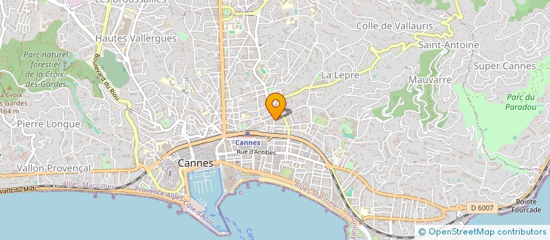 localisation de l'entreprise MADAME NOELIE GALLET à CANNES