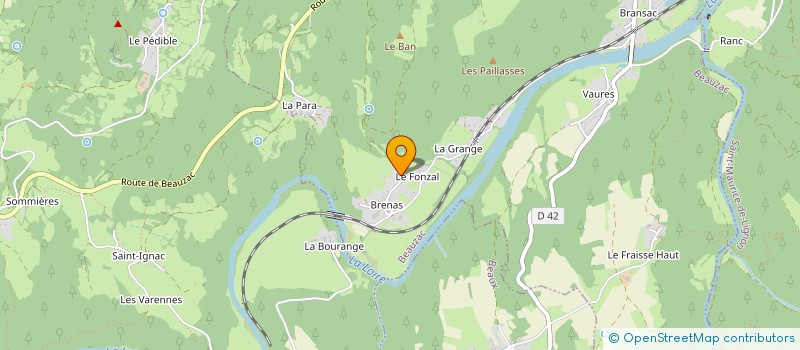 localisation de l'entreprise MADAME NOELIE RACCAMIER  BEAUZAC