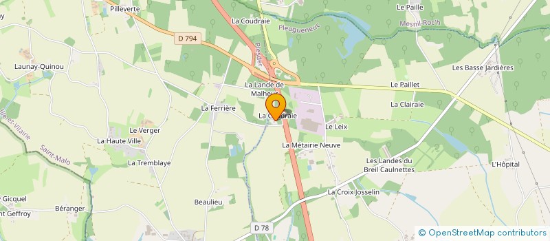 localisation de l'entreprise MADAME NOELLA DELAHAYE  PLEUGUENEUC