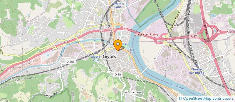 localisation de l'entreprise MADAME NOELLE AILLOUD  GIVORS