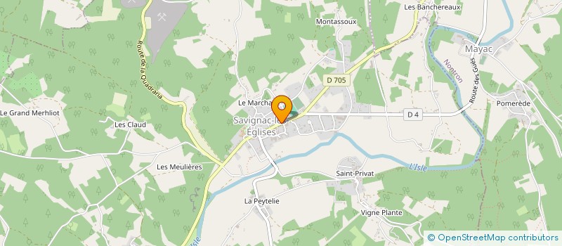 localisation de l'entreprise MADAME NOELLE BATTISTELLA  SAVIGNAC-LES-EGLISES