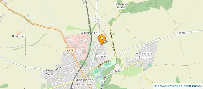 localisation de l'entreprise MADAME NOELLE DEBRAINE  SAINT-JUST-EN-CHAUSSEE