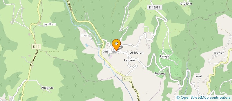 localisation de l'entreprise MADAME NOELLE KORALEWSKI  SERILHAC