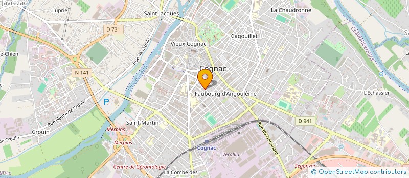 localisation de l'entreprise MADAME NOELLE LEBE à COGNAC