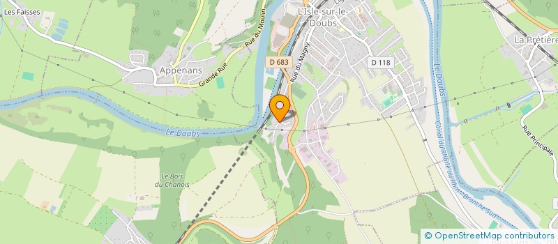 localisation de l'entreprise MADAME NOELLE MARCHAND  L'ISLE-SUR-LE-DOUBS