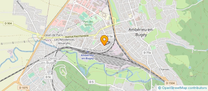 localisation de l'entreprise MADAME NOELLE MONNET  AMBERIEU-EN-BUGEY