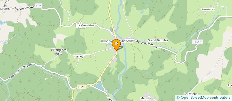 localisation de l'entreprise MADAME NOELLE PEREIRA  ALLIGNY-EN-MORVAN