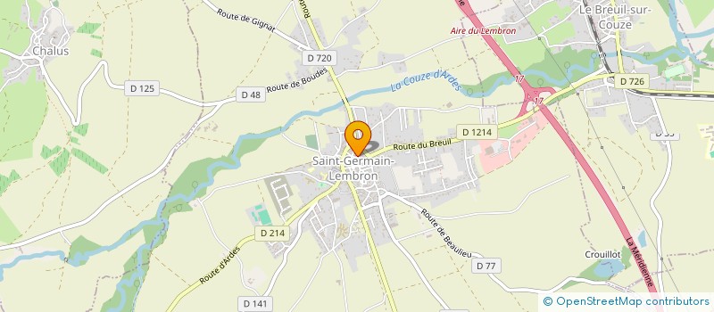 localisation de l'entreprise MADAME NOELLE PERRET à CHALUS