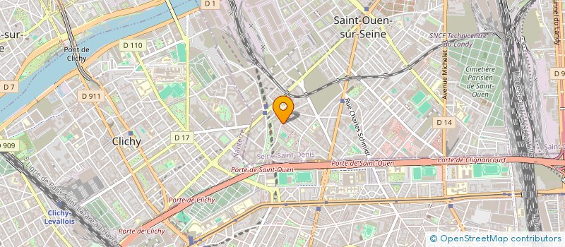 localisation de l'entreprise MADAME NOELLE PUJOL à SAINT-OUEN-SUR-SEINE