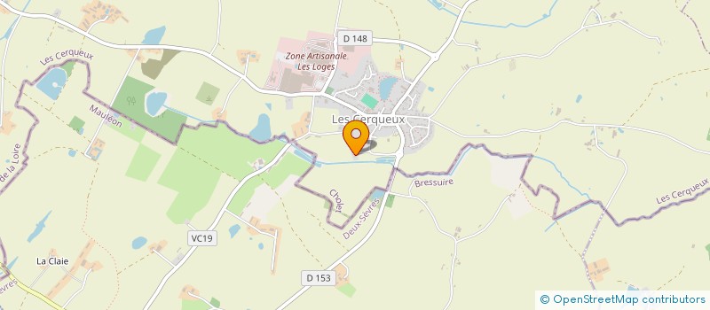 localisation de l'entreprise MADAME NOELLIE BERTHONNEAU à LES CERQUEUX
