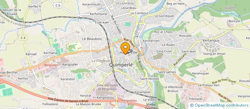 localisation de l'entreprise MADAME NOEMIE WOLFF  QUIMPERLE