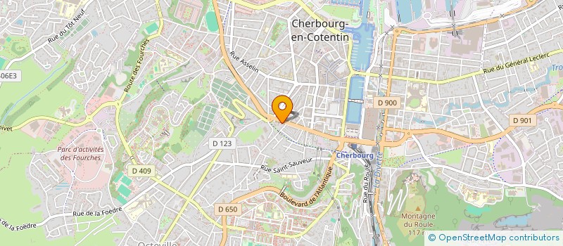 localisation de l'entreprise MADAME NOLWEN POINEUF - - ROLLAND  CHERBOURG-EN-COTENTIN