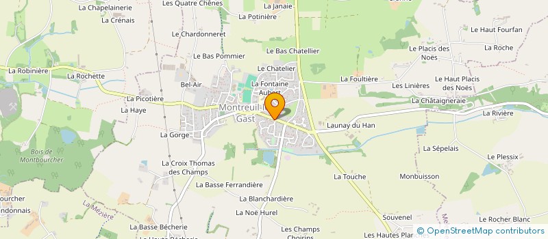 localisation de l'entreprise MADAME NOLWENN BOULANGER  MONTREUIL-LE-GAST