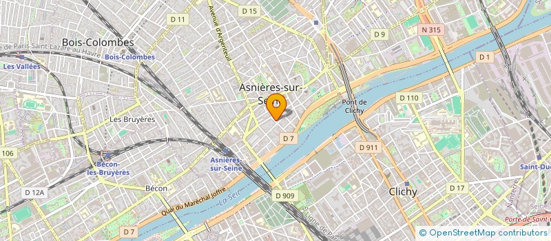 localisation de l'entreprise MADAME NOLWENN CLERET à ASNIERES-SUR-SEINE