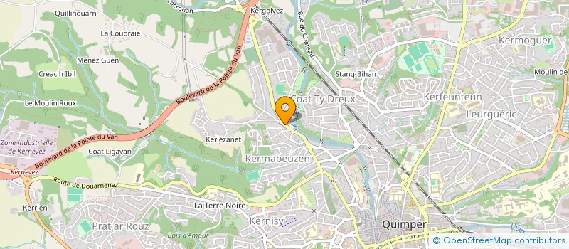 localisation de l'entreprise MADAME NOLWENN COADOU à QUIMPER