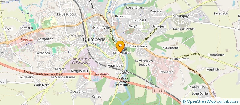 localisation de l'entreprise MADAME NOLWENN DEPIN à QUIMPERLE