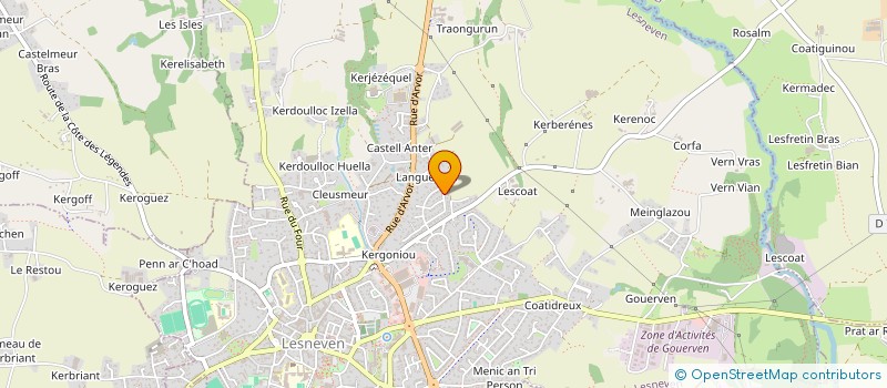 localisation de l'entreprise MADAME NOLWENN LE GALL  LESNEVEN