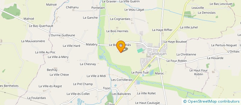 localisation de l'entreprise MADAME NOLWENN MAUDET  LANDUJAN