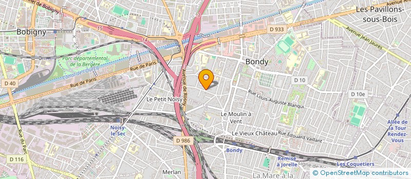 localisation de l'entreprise MADAME NORA EZZAKRAOUI  BONDY