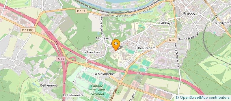 localisation de l'entreprise MADAME NORA OULEFKI  POISSY